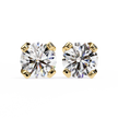 Brilliance Channel-Set Diamond Stud Earrings — 10k–18k Gold