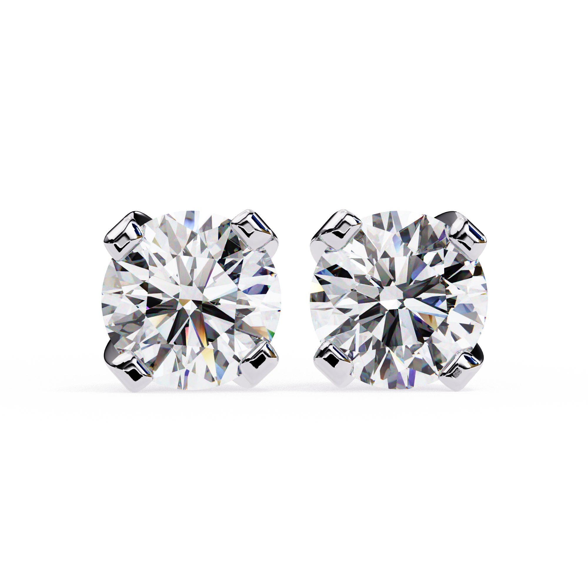 Brilliance Channel-Set Diamond Stud Earrings — 10k–18k Gold
