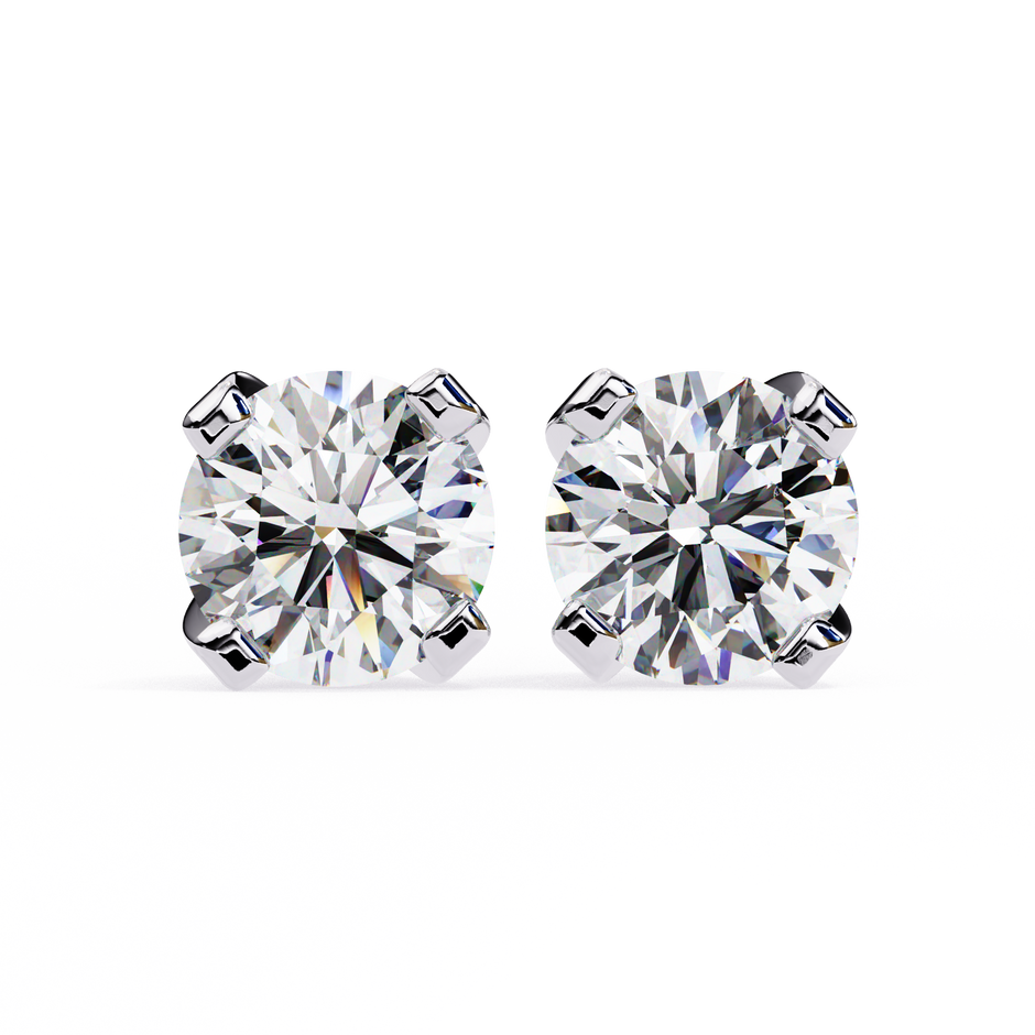 Brilliance Channel-Set Diamond Stud Earrings — 10k–18k Gold