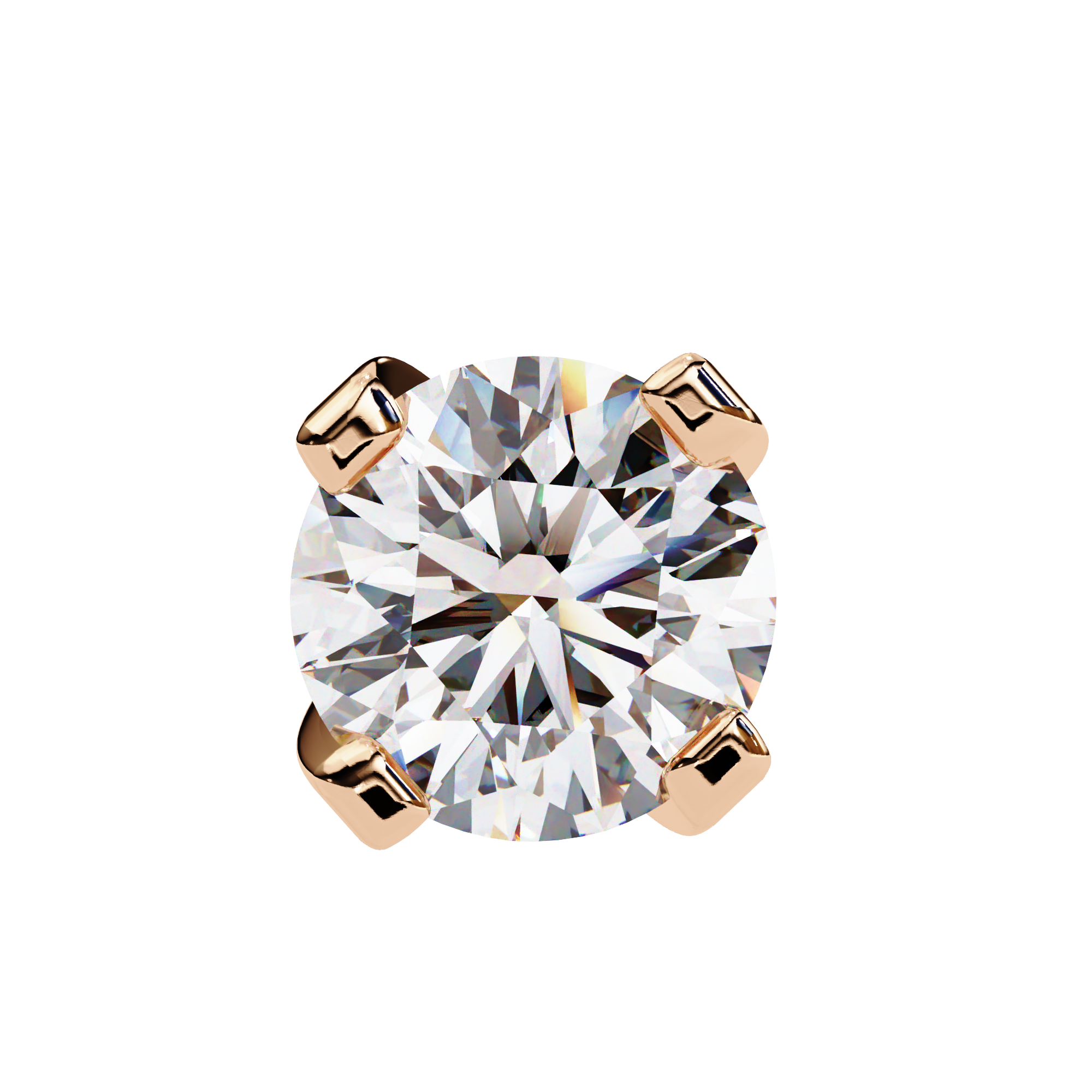 Brilliance Channel-Set Diamond Stud Earrings — 10k–18k Gold