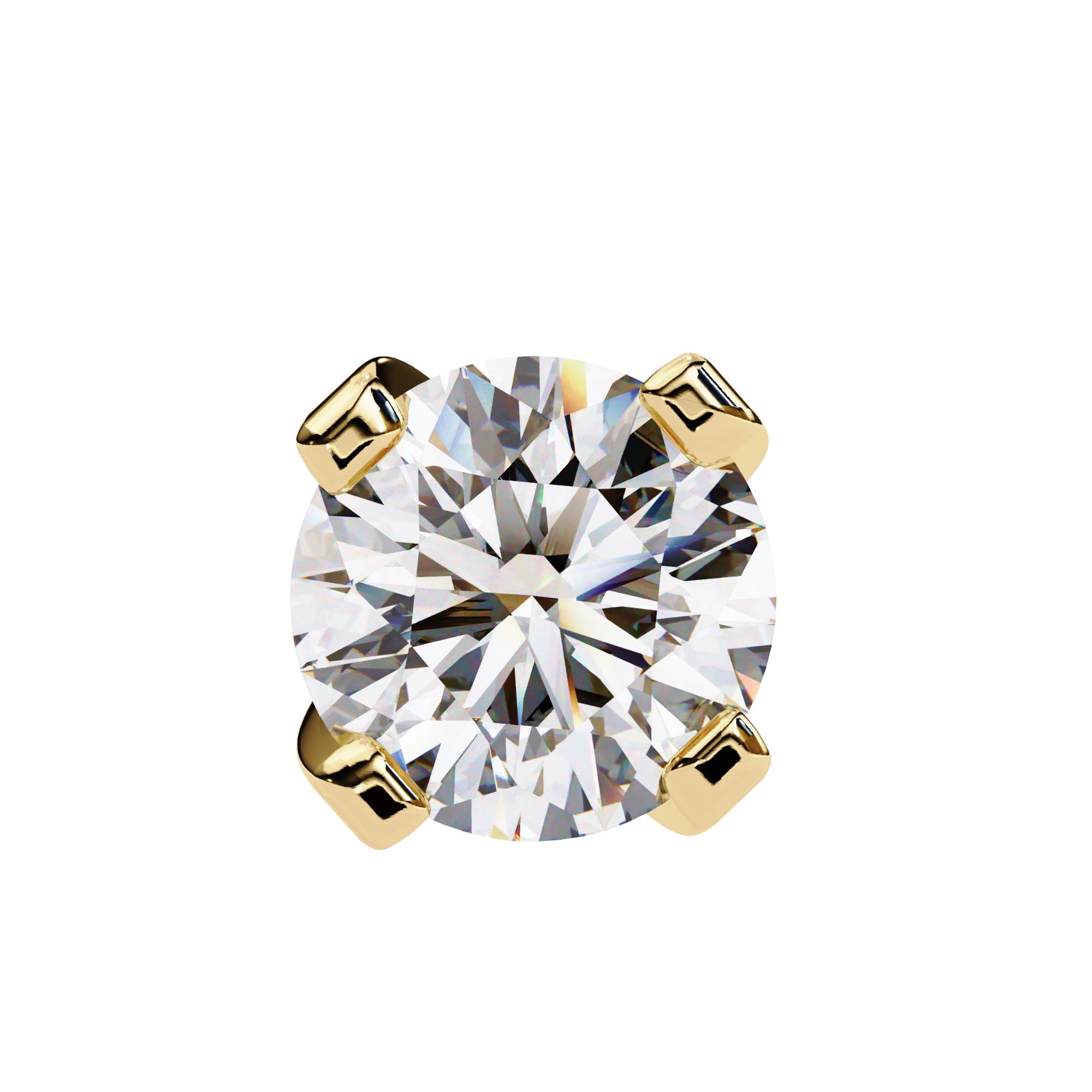 Brilliance Channel-Set Diamond Stud Earrings — 10k–18k Gold