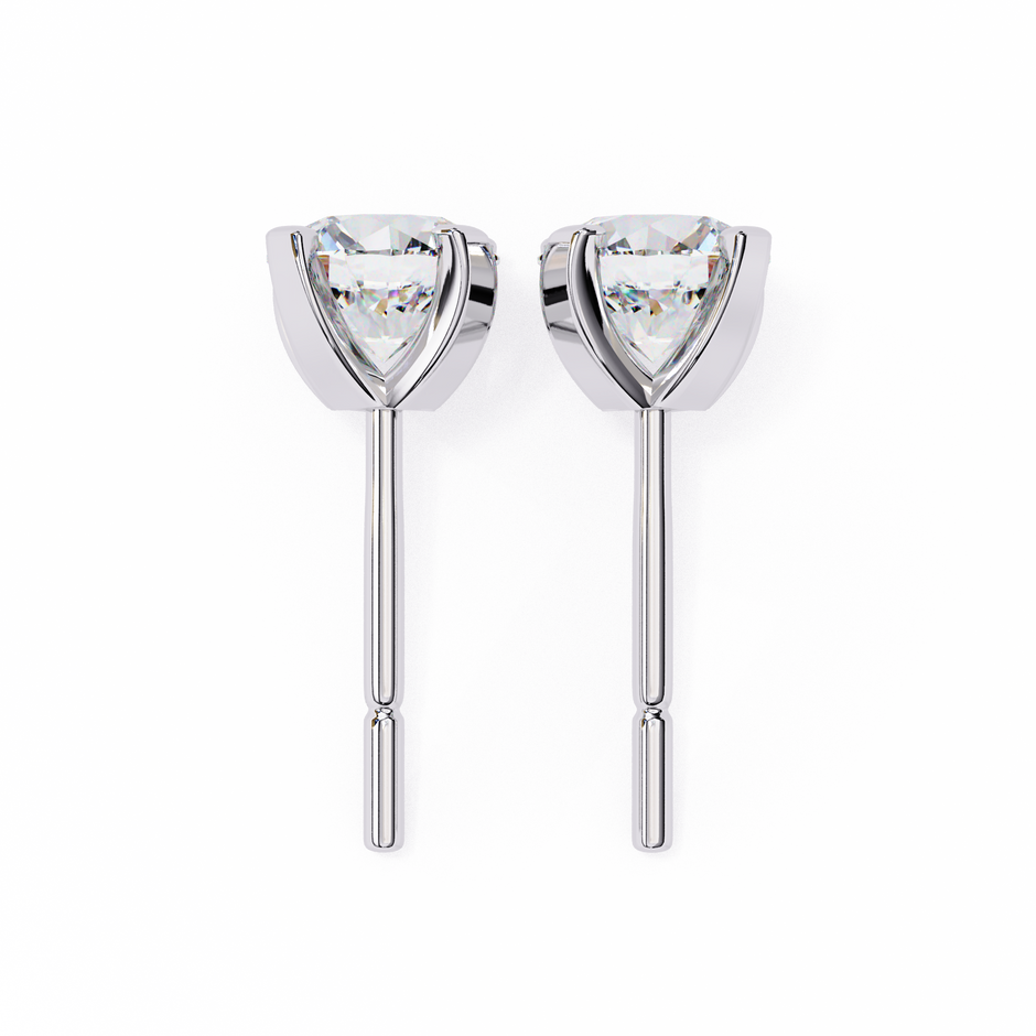 Brilliance Channel-Set Diamond Stud Earrings — 10k–18k Gold