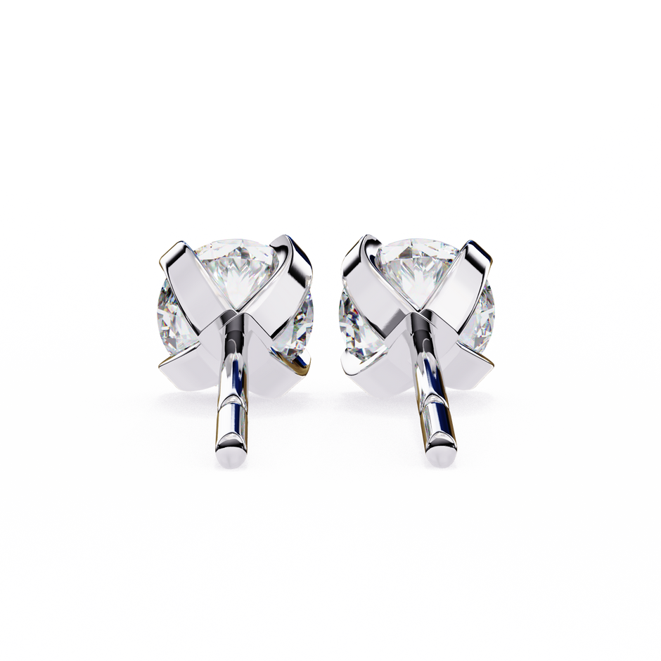 Brilliance Channel-Set Diamond Stud Earrings — 10k–18k Gold