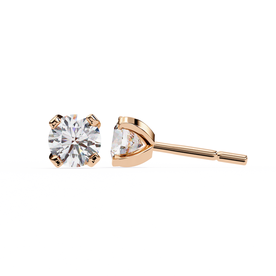 Brilliance Channel-Set Diamond Stud Earrings — 10k–18k Gold