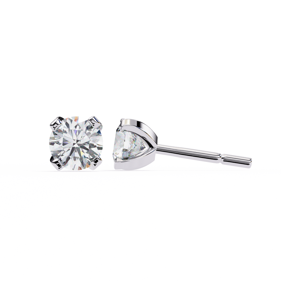 Brilliance Channel-Set Diamond Stud Earrings — 10k–18k Gold