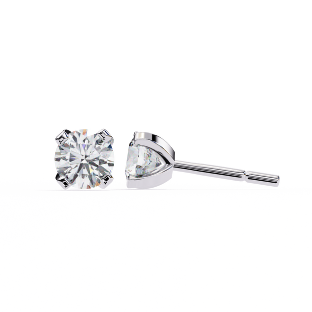 Brilliance Channel-Set Diamond Stud Earrings — 10k–18k Gold