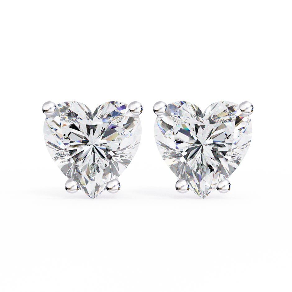 Lumina Star Pavé Diamond Stud Earrings — 10k–18k Gold