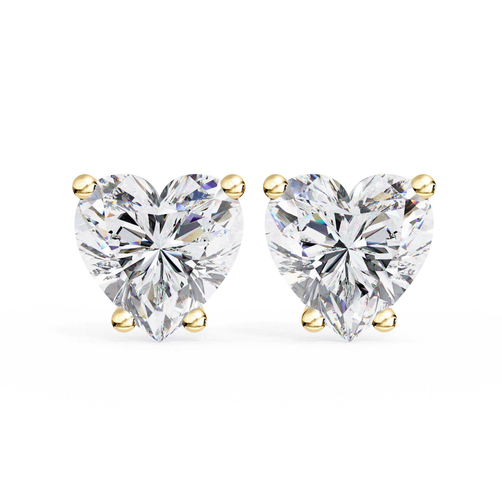 Lumina Star Pavé Diamond Stud Earrings — 10k–18k Gold