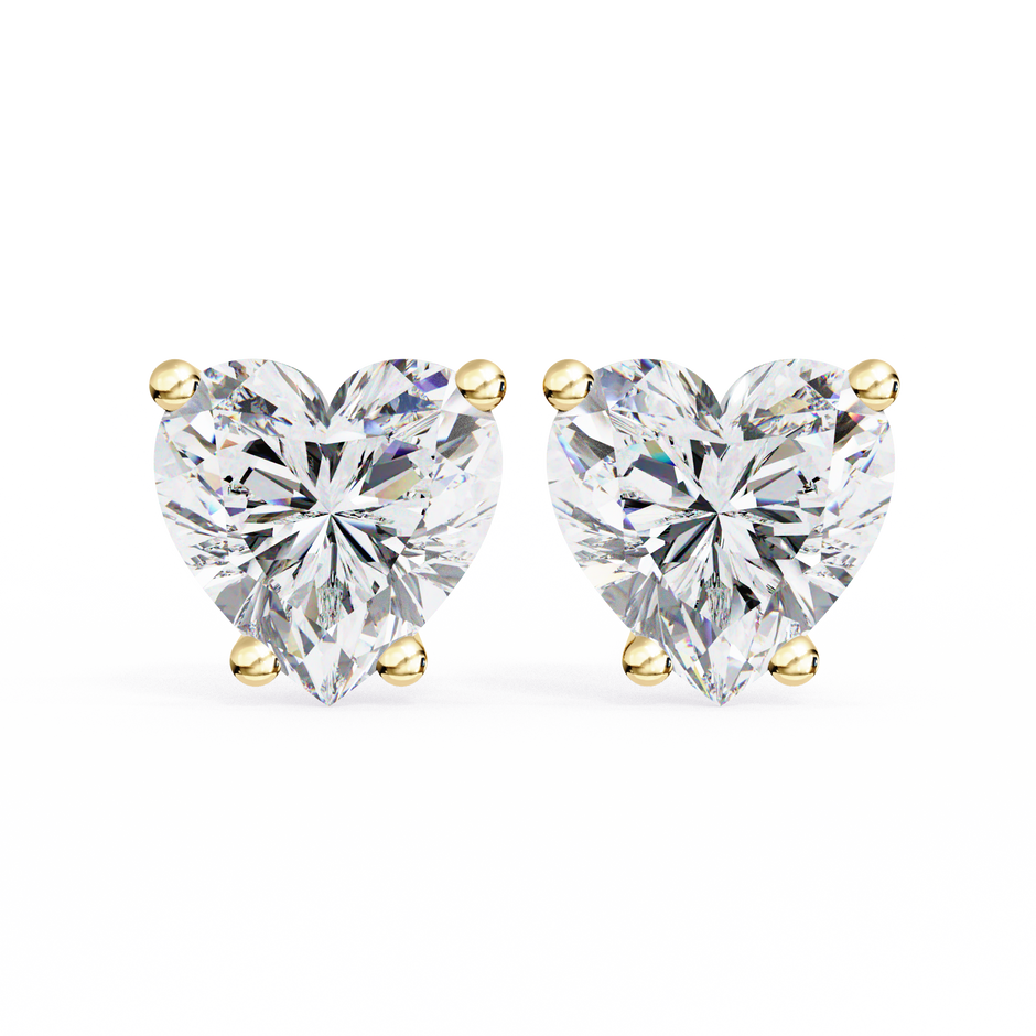 Lumina Star Pavé Diamond Stud Earrings — 10k–18k Gold