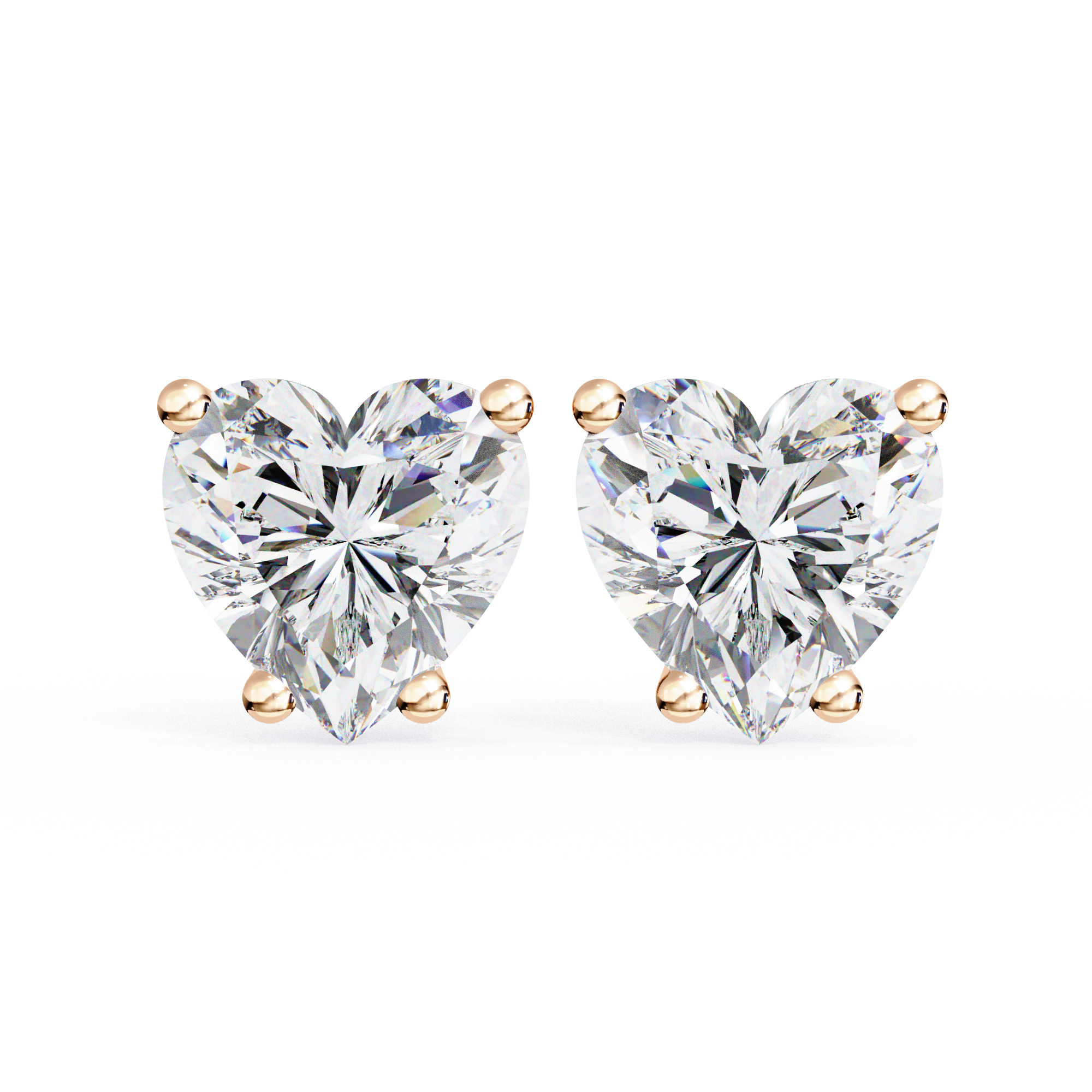 Lumina Star Pavé Diamond Stud Earrings — 10k–18k Gold