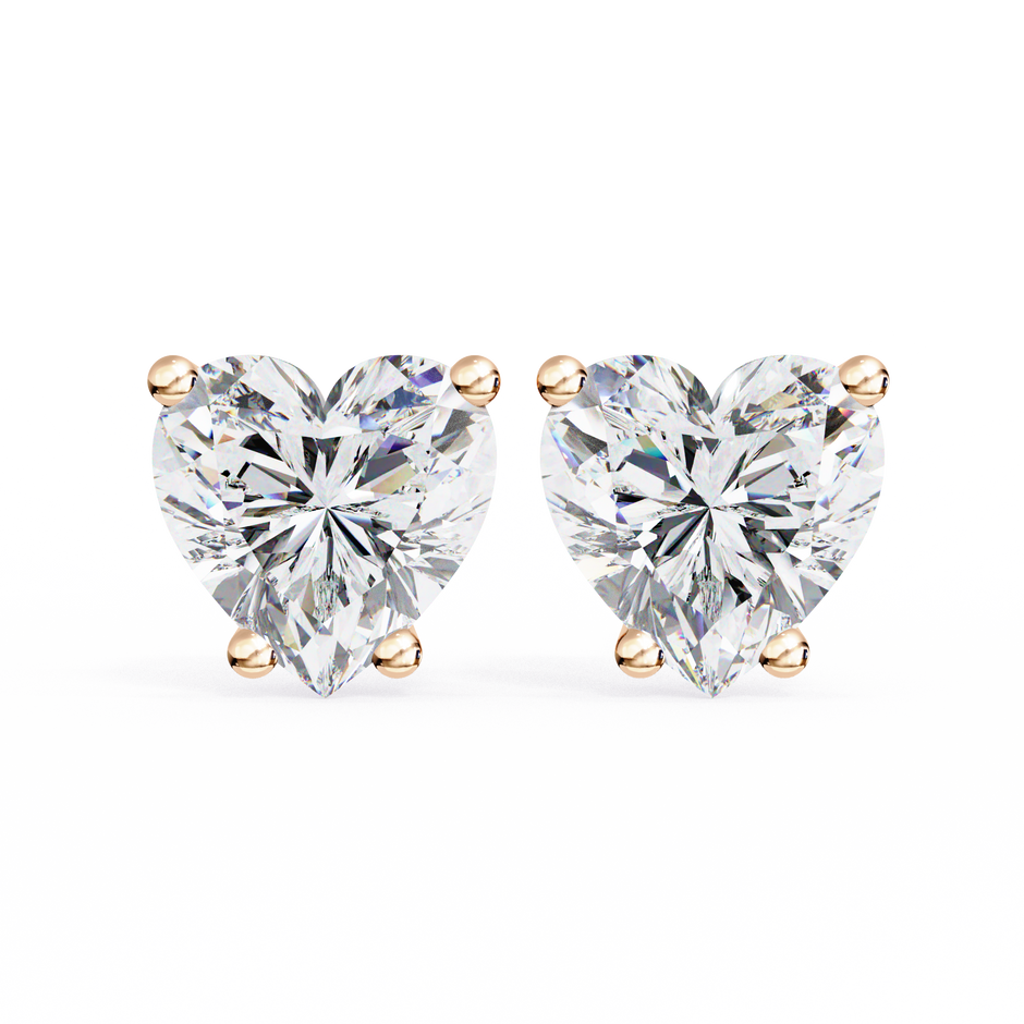 Lumina Star Pavé Diamond Stud Earrings — 10k–18k Gold
