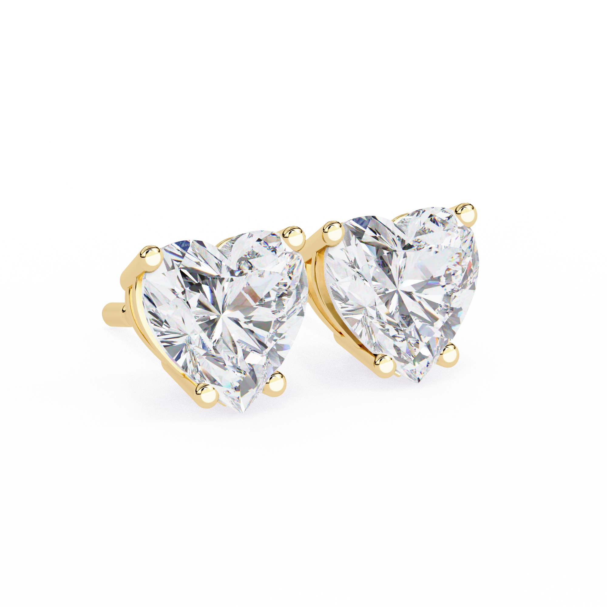 Lumina Star Pavé Diamond Stud Earrings — 10k–18k Gold