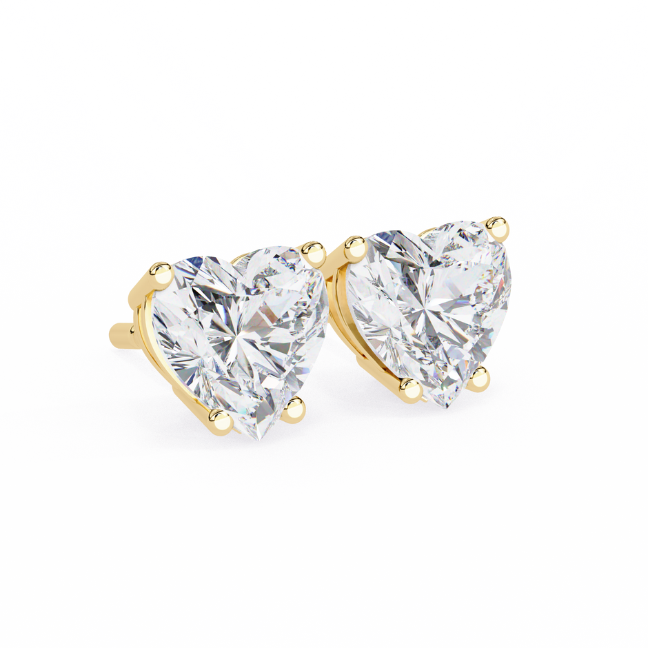 Lumina Star Pavé Diamond Stud Earrings — 10k–18k Gold