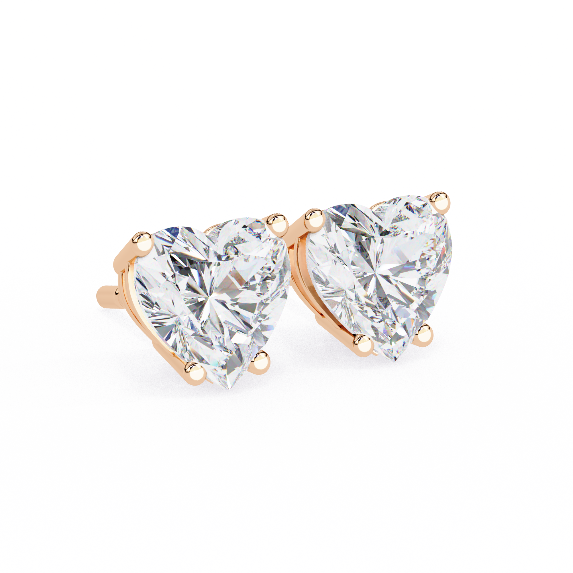 Lumina Star Pavé Diamond Stud Earrings — 10k–18k Gold
