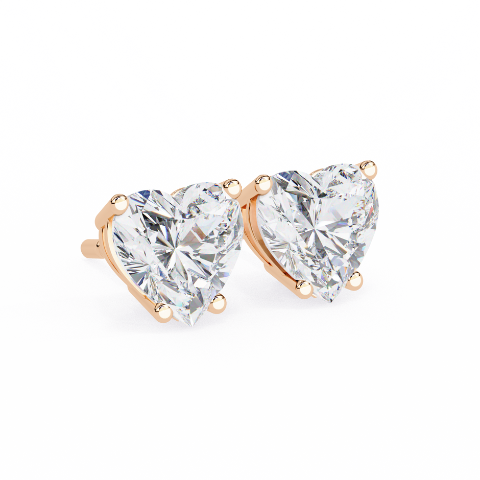 Lumina Star Pavé Diamond Stud Earrings — 10k–18k Gold