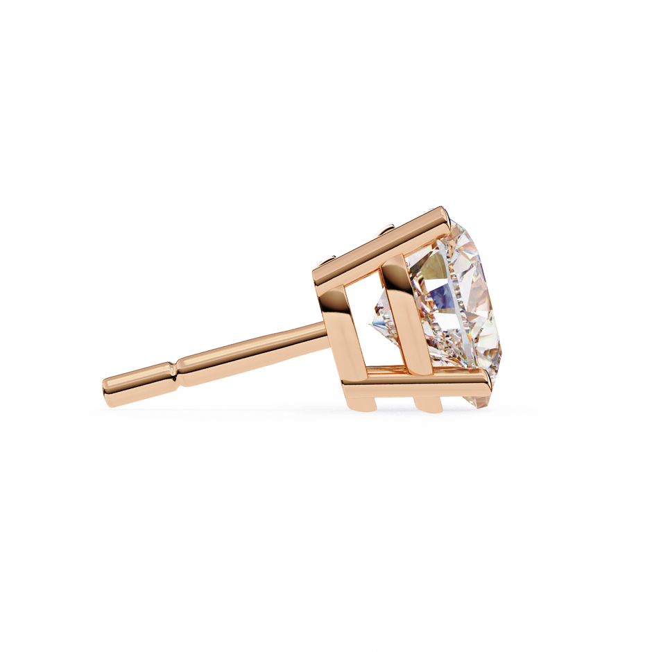 Lumina Star Pavé Diamond Stud Earrings — 10k–18k Gold