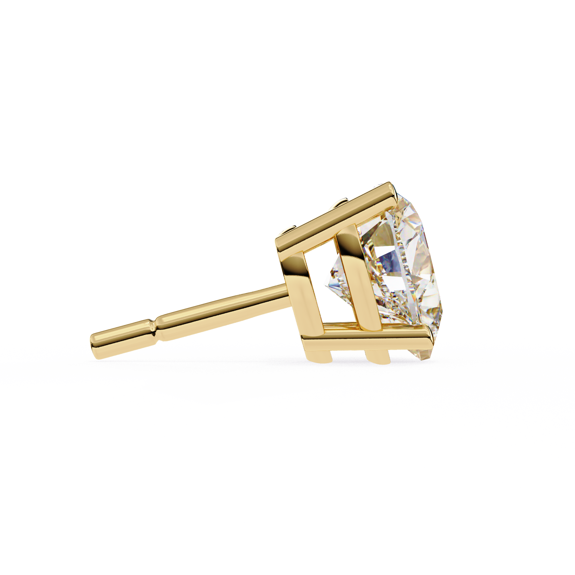 Lumina Star Pavé Diamond Stud Earrings — 10k–18k Gold