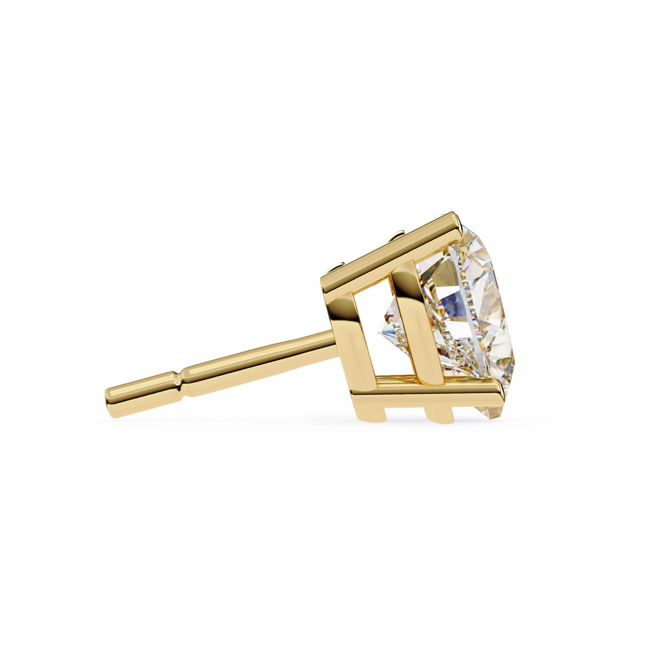 Lumina Star Pavé Diamond Stud Earrings — 10k–18k Gold