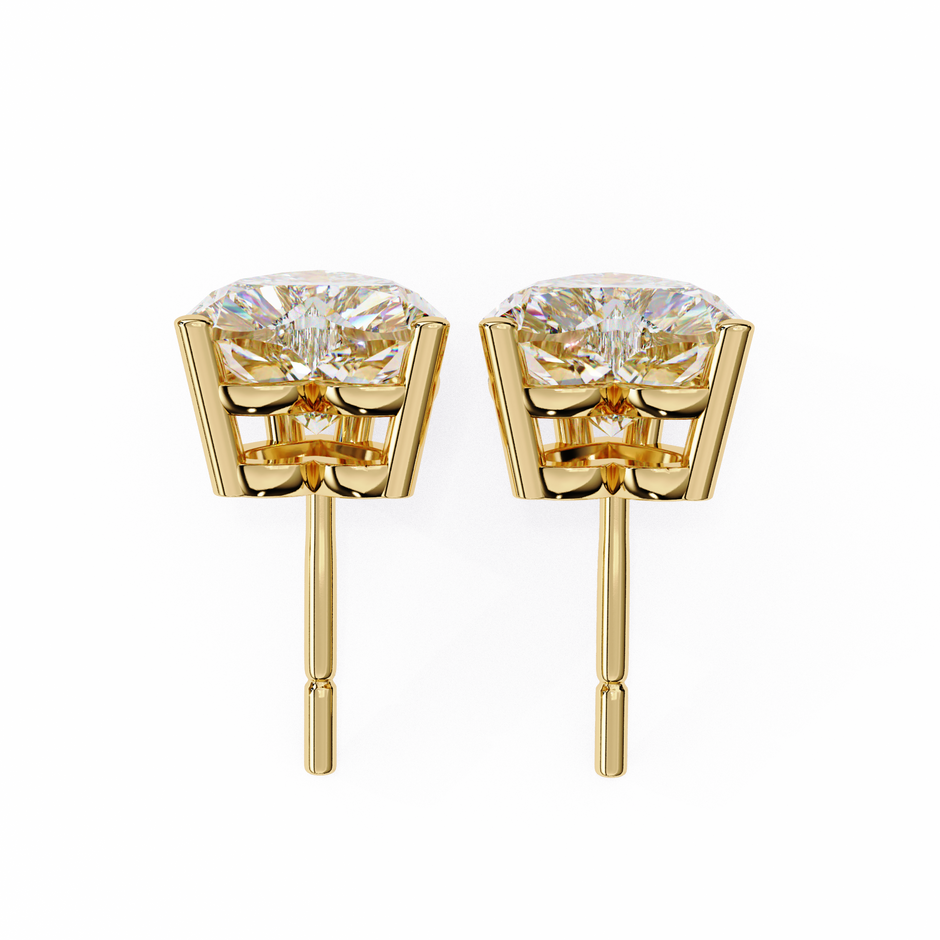 Lumina Star Pavé Diamond Stud Earrings — 10k–18k Gold