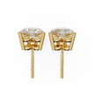 Lumina Star Pavé Diamond Stud Earrings — 10k–18k Gold