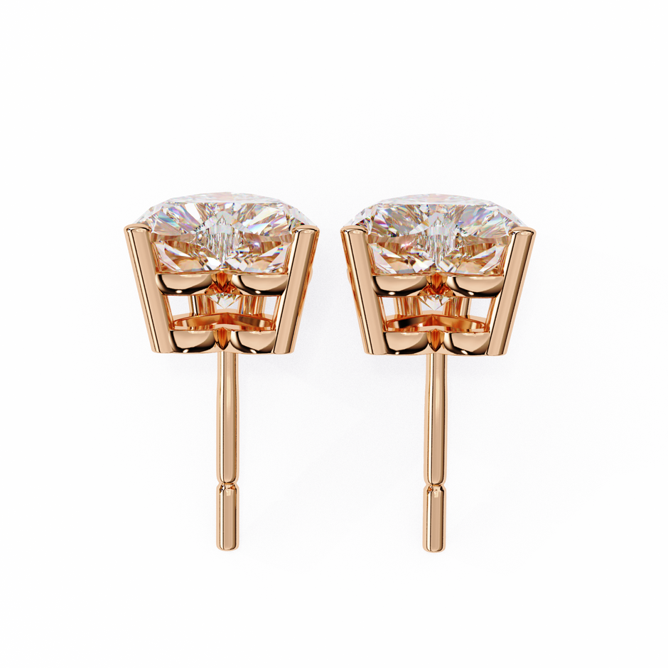 Lumina Star Pavé Diamond Stud Earrings — 10k–18k Gold