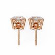 Lumina Star Pavé Diamond Stud Earrings — 10k–18k Gold