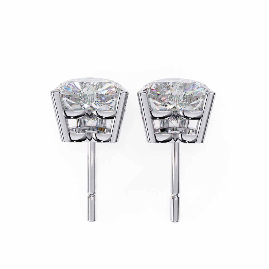 Lumina Star Pavé Diamond Stud Earrings — 10k–18k Gold