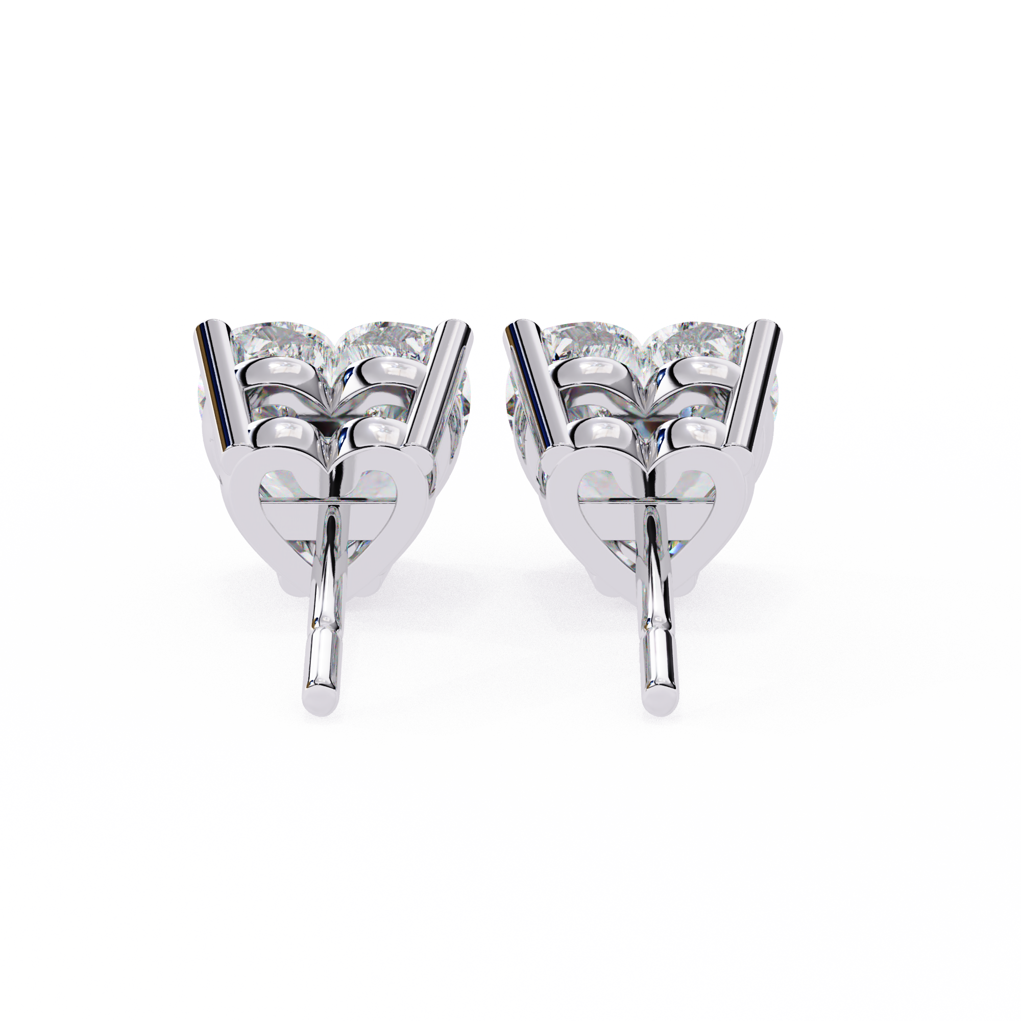 Lumina Star Pavé Diamond Stud Earrings — 10k–18k Gold