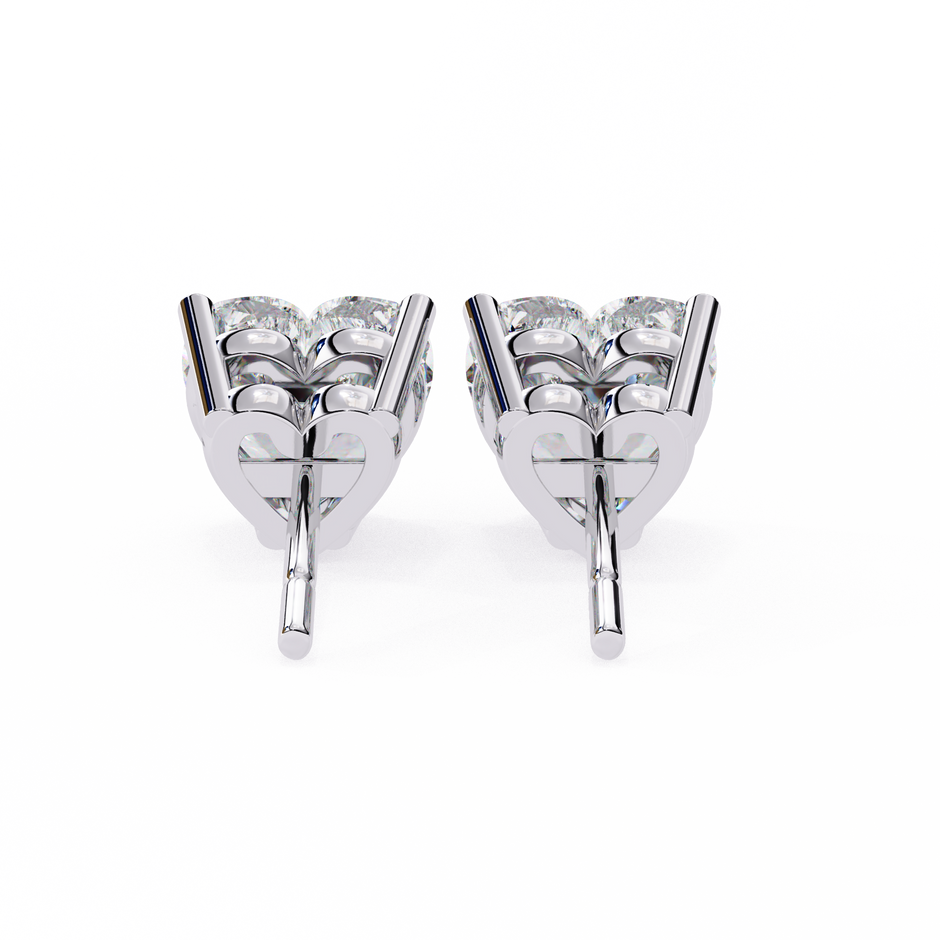 Lumina Star Pavé Diamond Stud Earrings — 10k–18k Gold