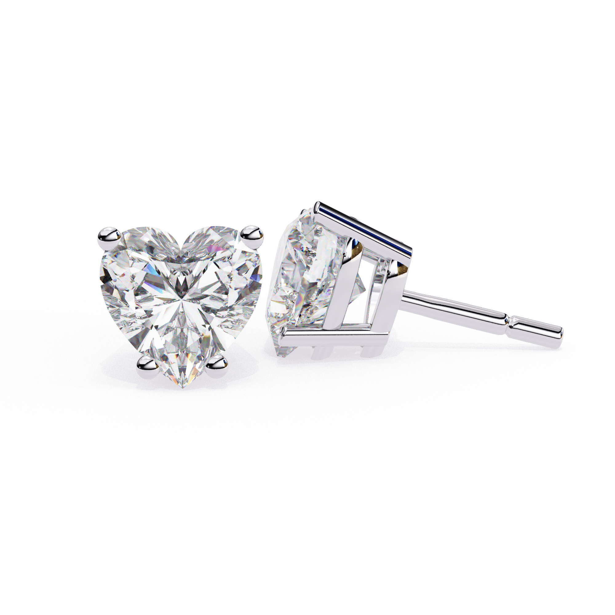 Lumina Star Pavé Diamond Stud Earrings — 10k–18k Gold