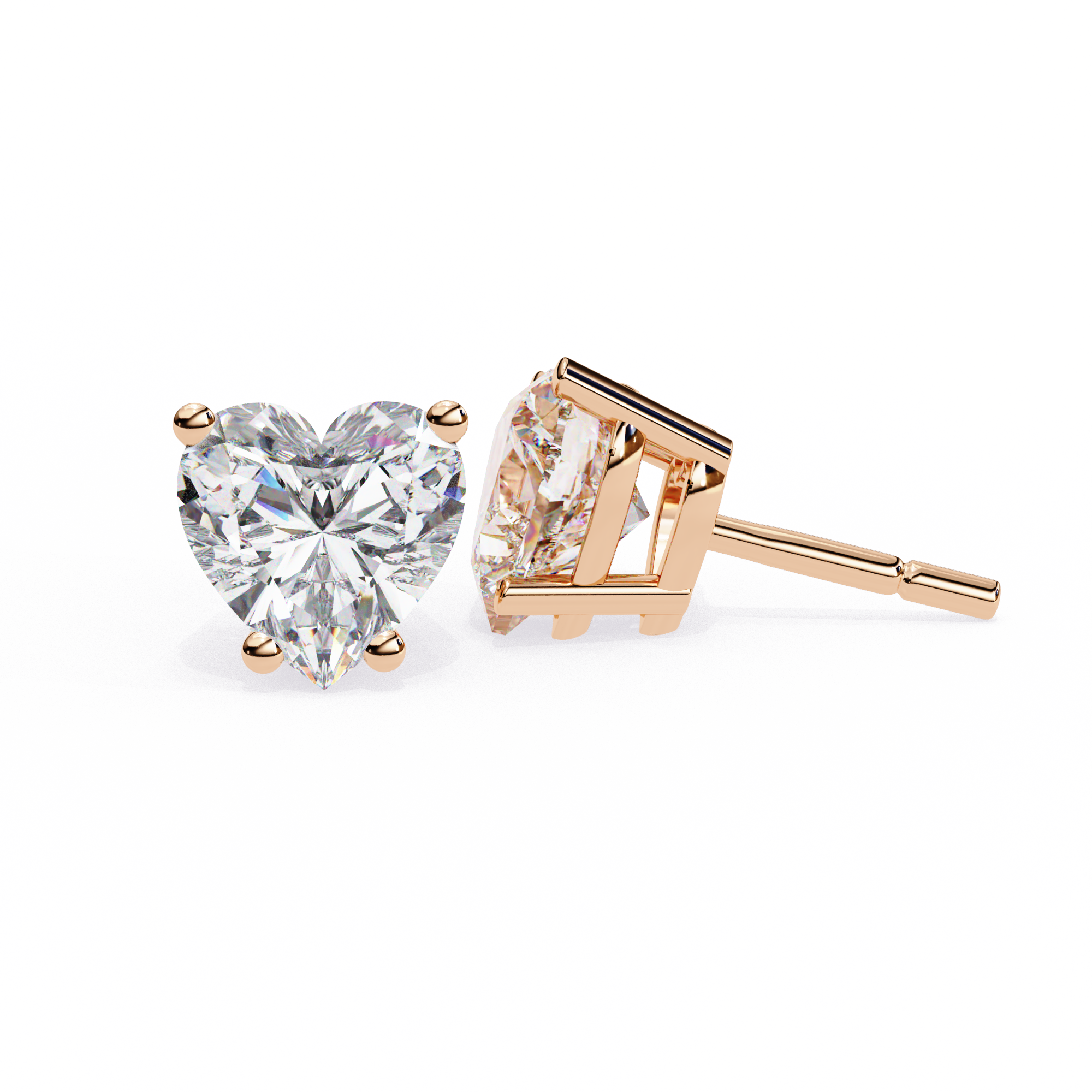 Lumina Star Pavé Diamond Stud Earrings — 10k–18k Gold