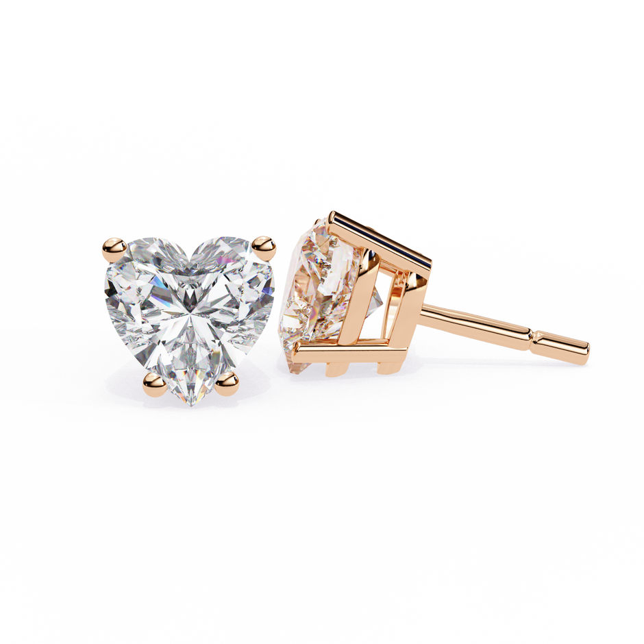 Lumina Star Pavé Diamond Stud Earrings — 10k–18k Gold