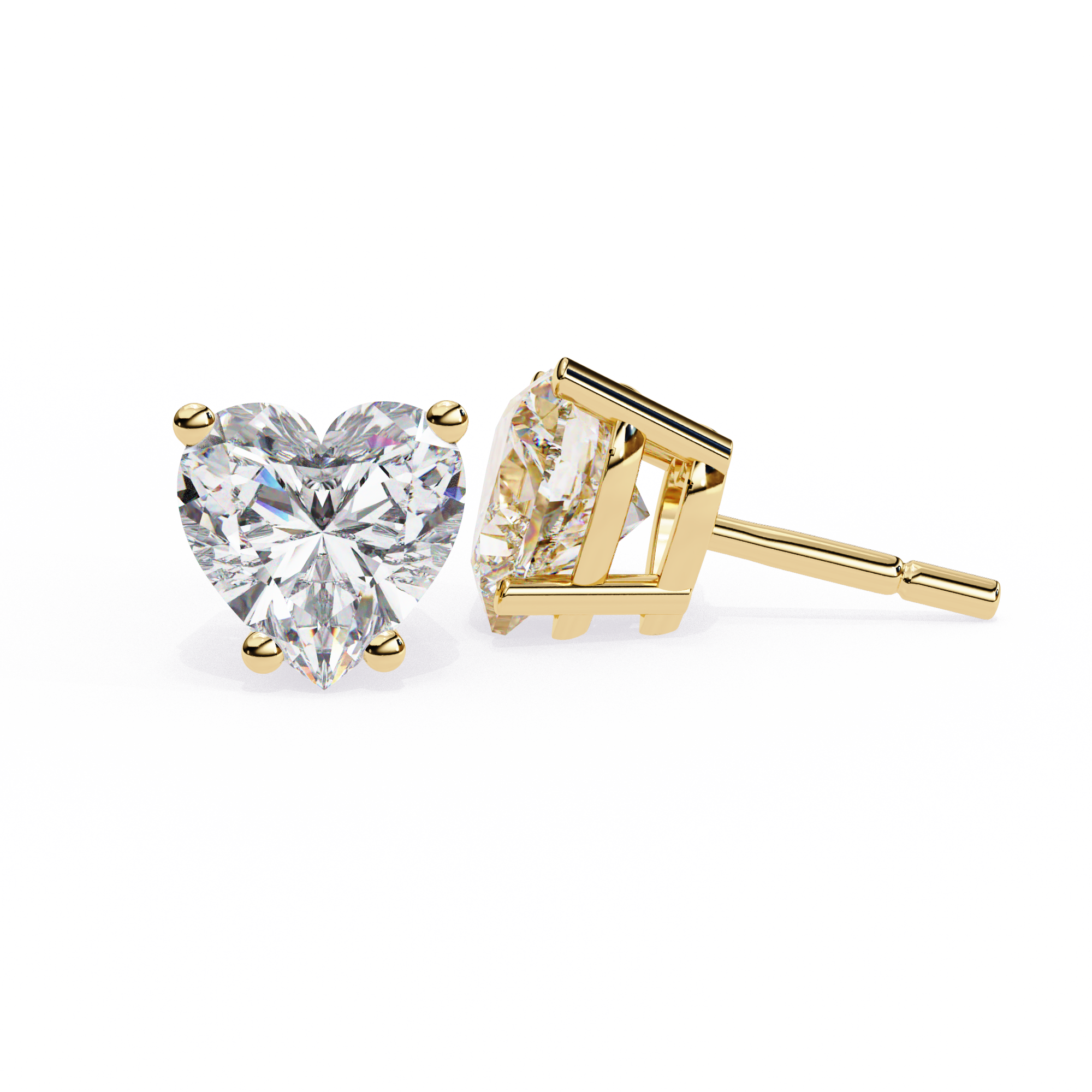 Lumina Star Pavé Diamond Stud Earrings — 10k–18k Gold