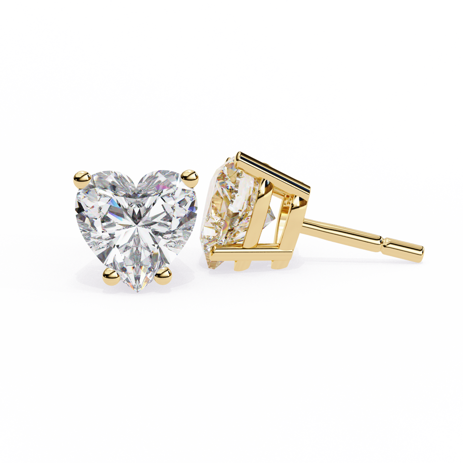 Lumina Star Pavé Diamond Stud Earrings — 10k–18k Gold