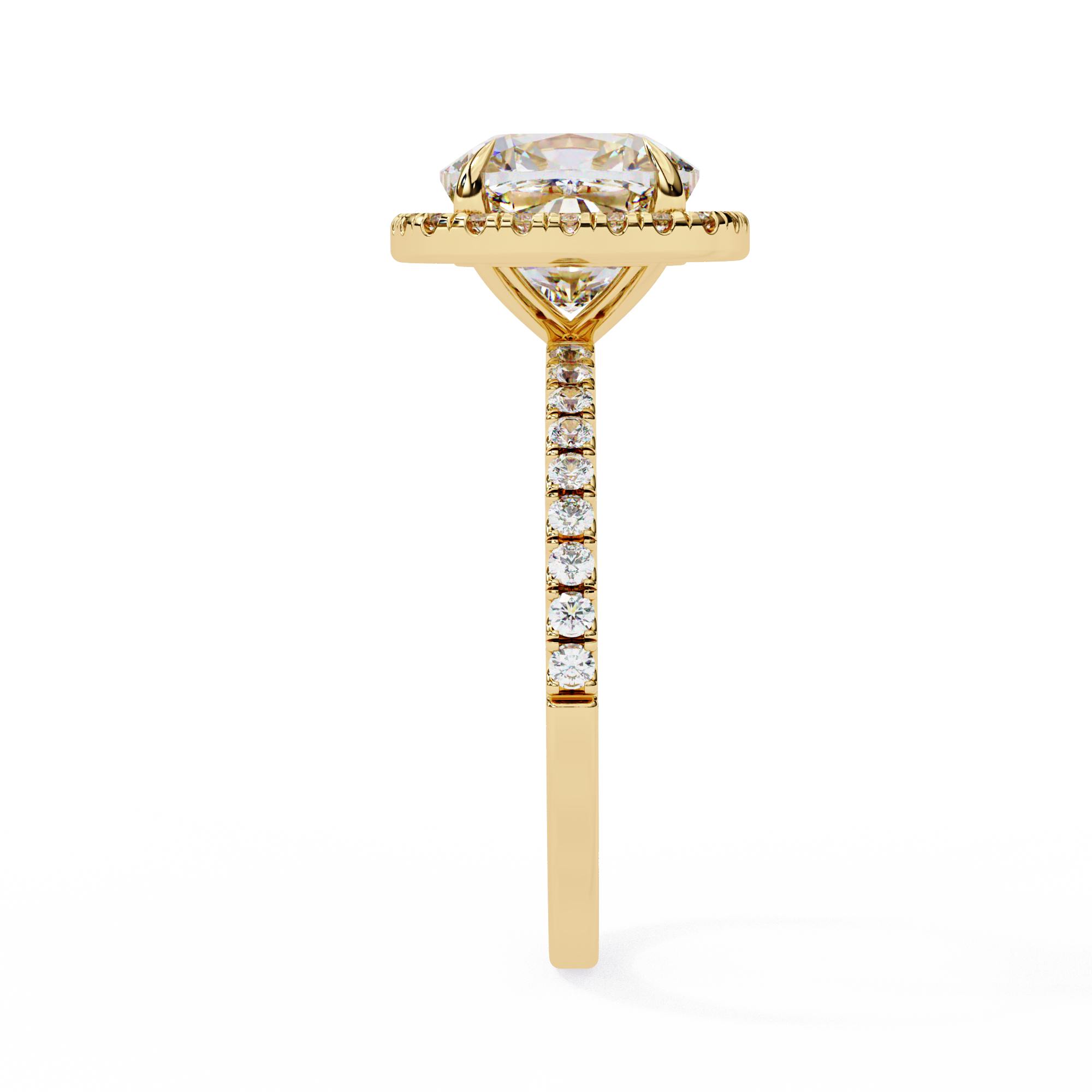 Round Brilliant Diamond Solitaire Ring in 10k–18k Gold