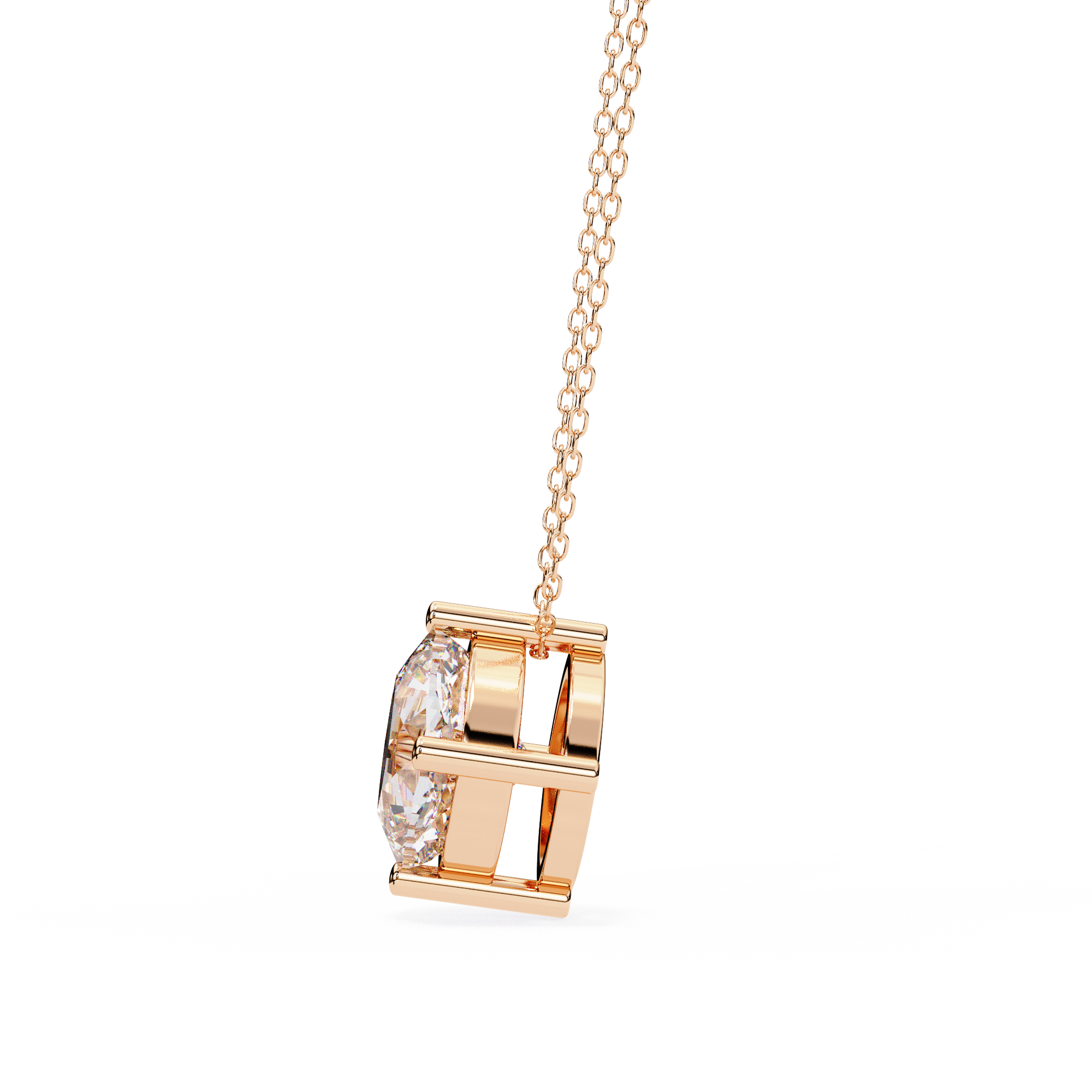 Elongated Pavé Bar Pendant