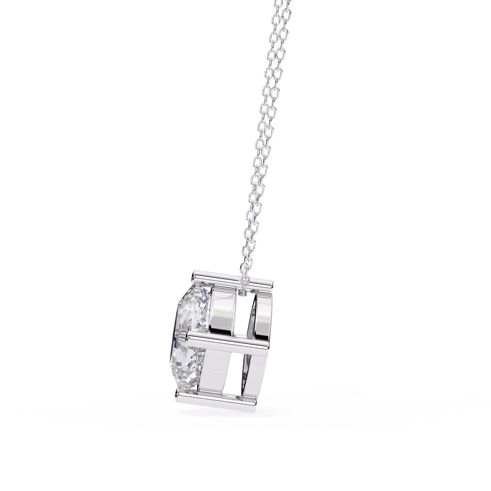 Elongated Pavé Bar Pendant