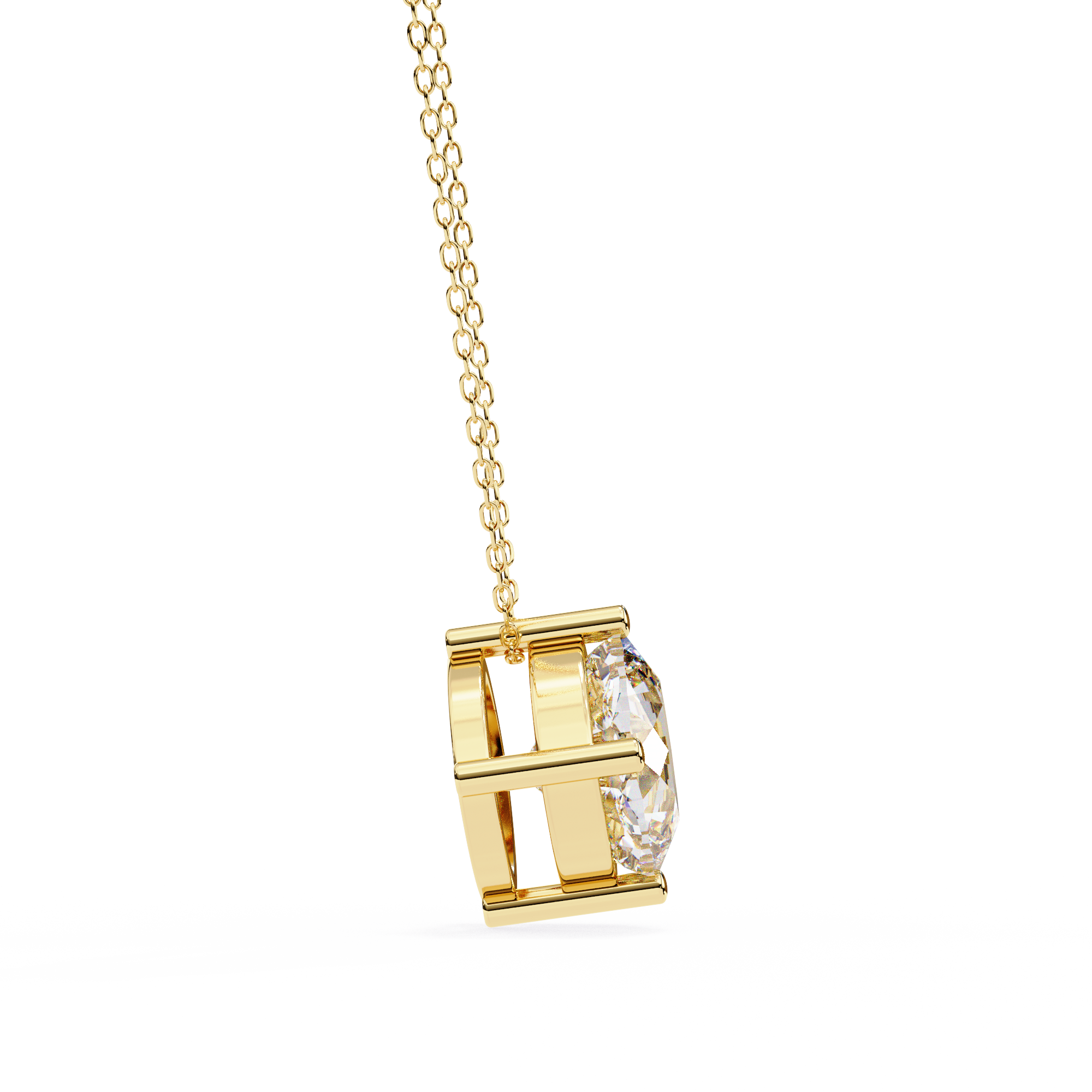 Elongated Pavé Bar Pendant
