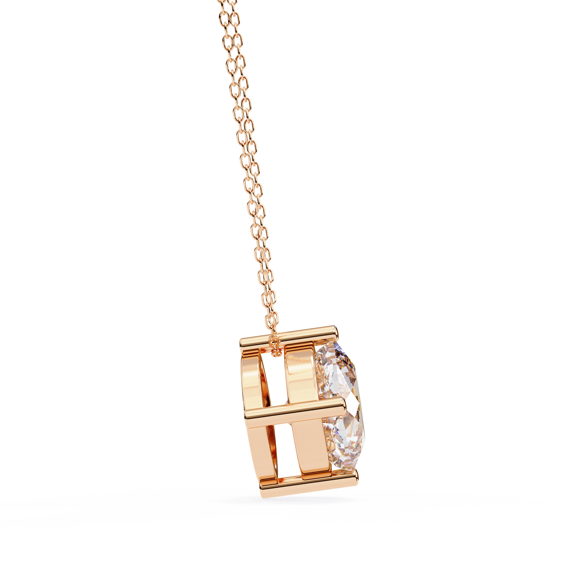 Elongated Pavé Bar Pendant