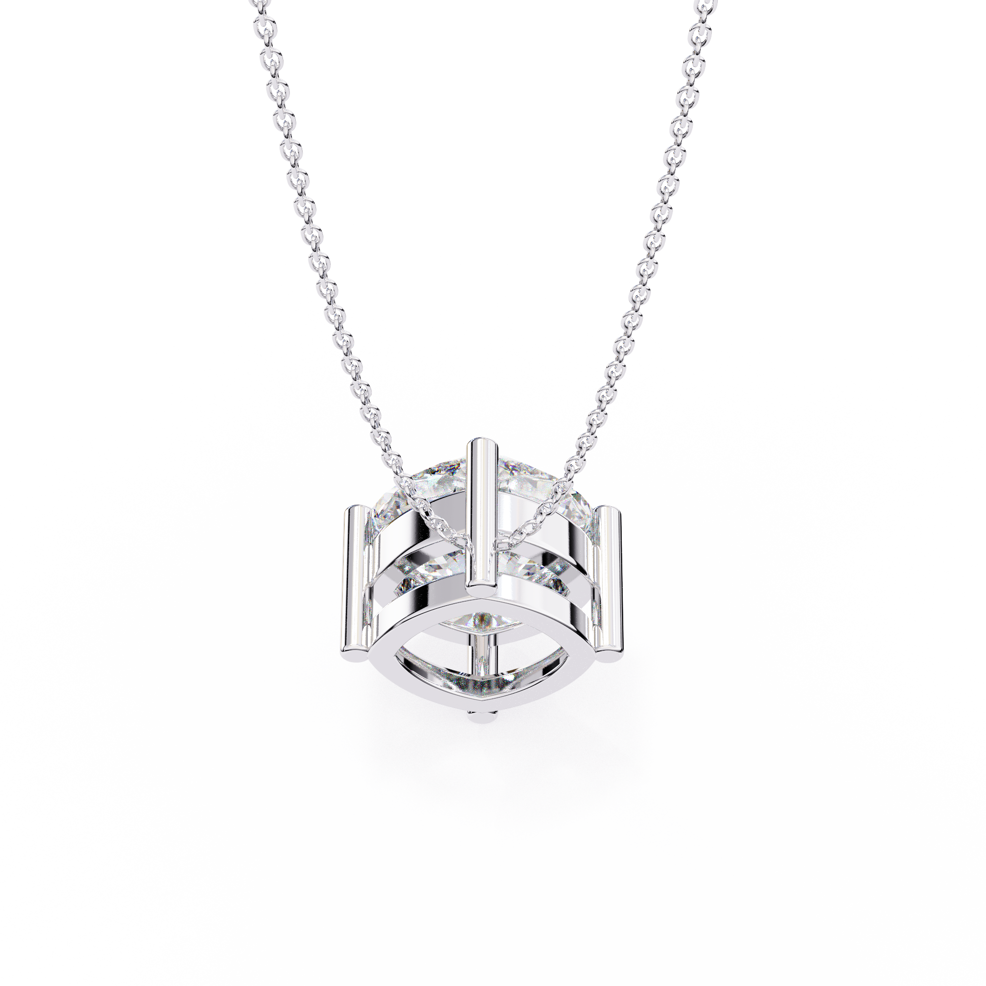 Elongated Pavé Bar Pendant