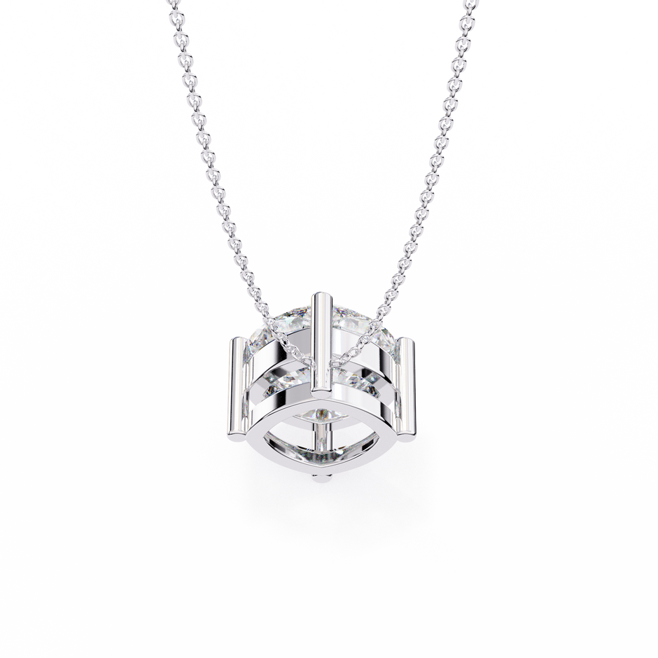 Elongated Pavé Bar Pendant