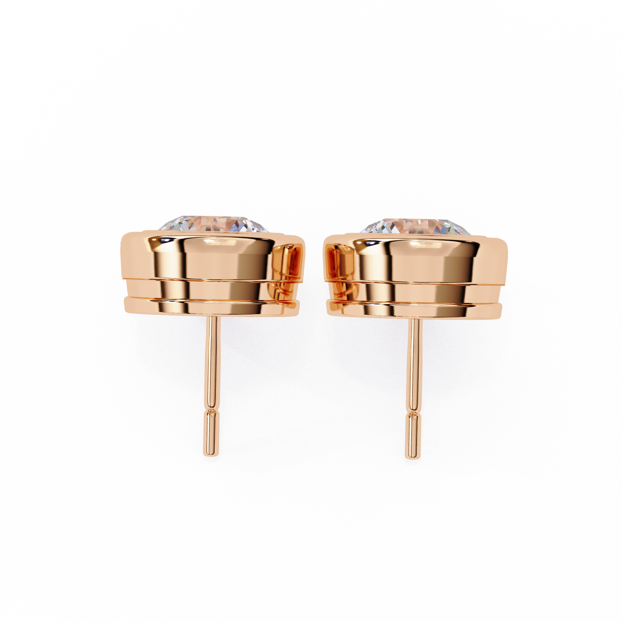 Imperial Grande Diamond Stud Earrings — 10k–18k Gold