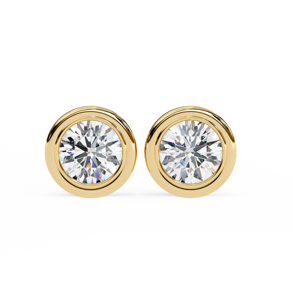 Imperial Grande Diamond Stud Earrings — 10k–18k Gold