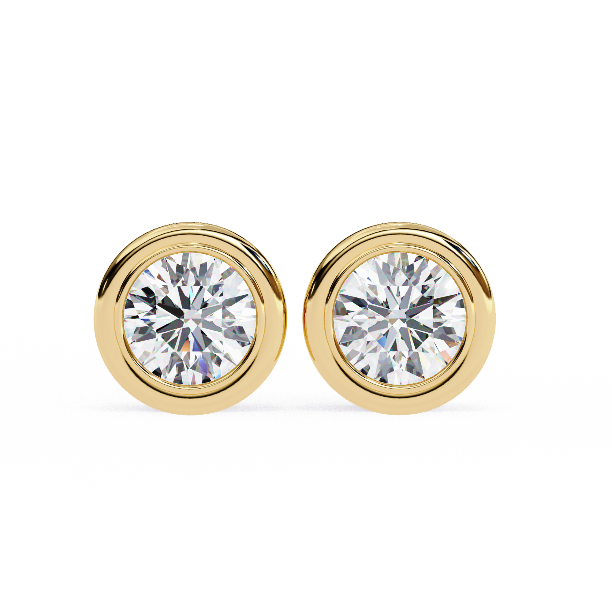 Imperial Grande Diamond Stud Earrings — 10k–18k Gold