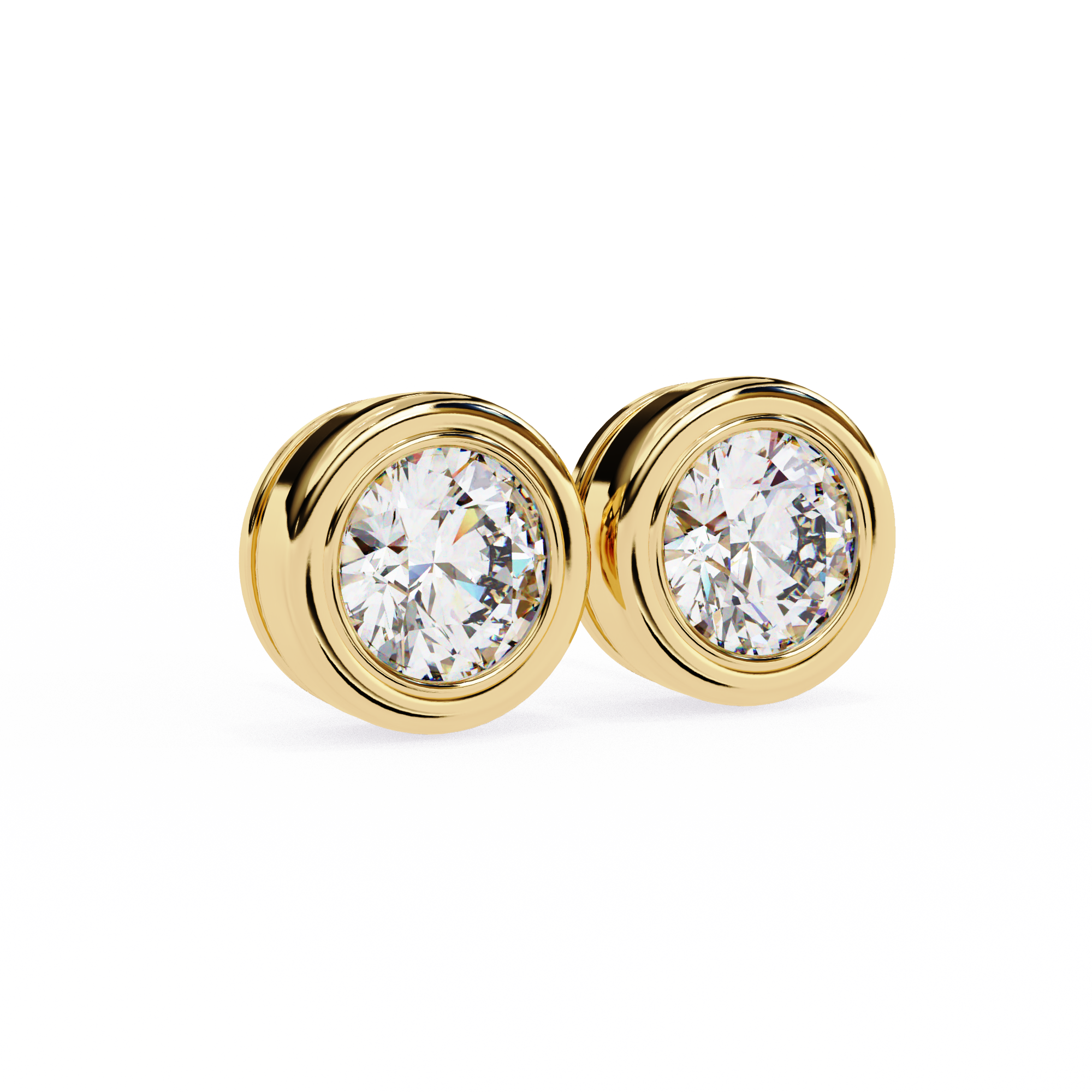 Imperial Grande Diamond Stud Earrings — 10k–18k Gold