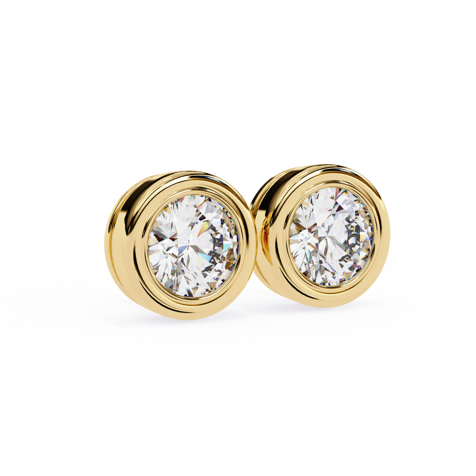Imperial Grande Diamond Stud Earrings — 10k–18k Gold