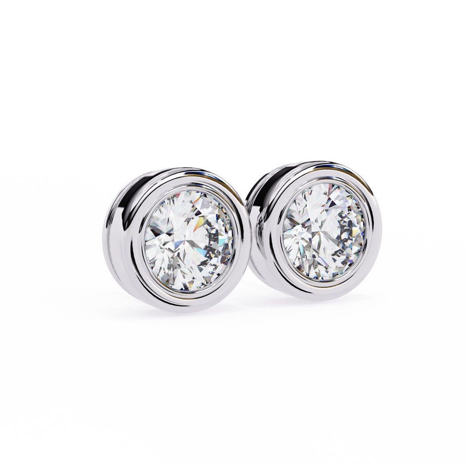 Imperial Grande Diamond Stud Earrings — 10k–18k Gold