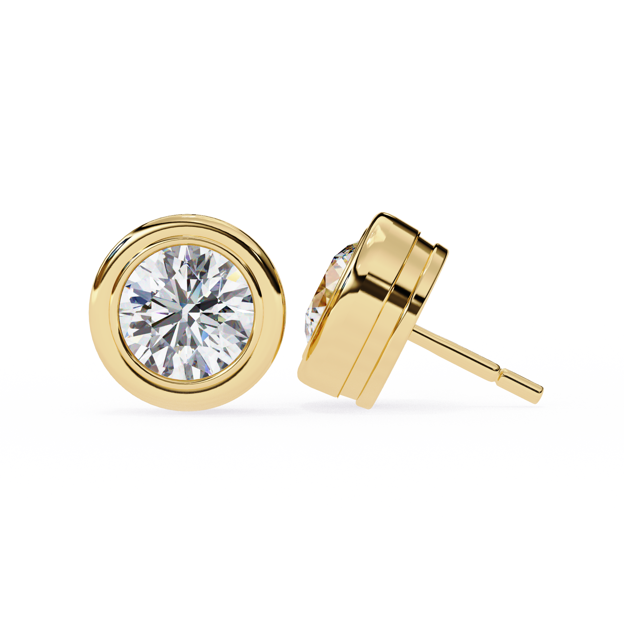 Imperial Grande Diamond Stud Earrings — 10k–18k Gold