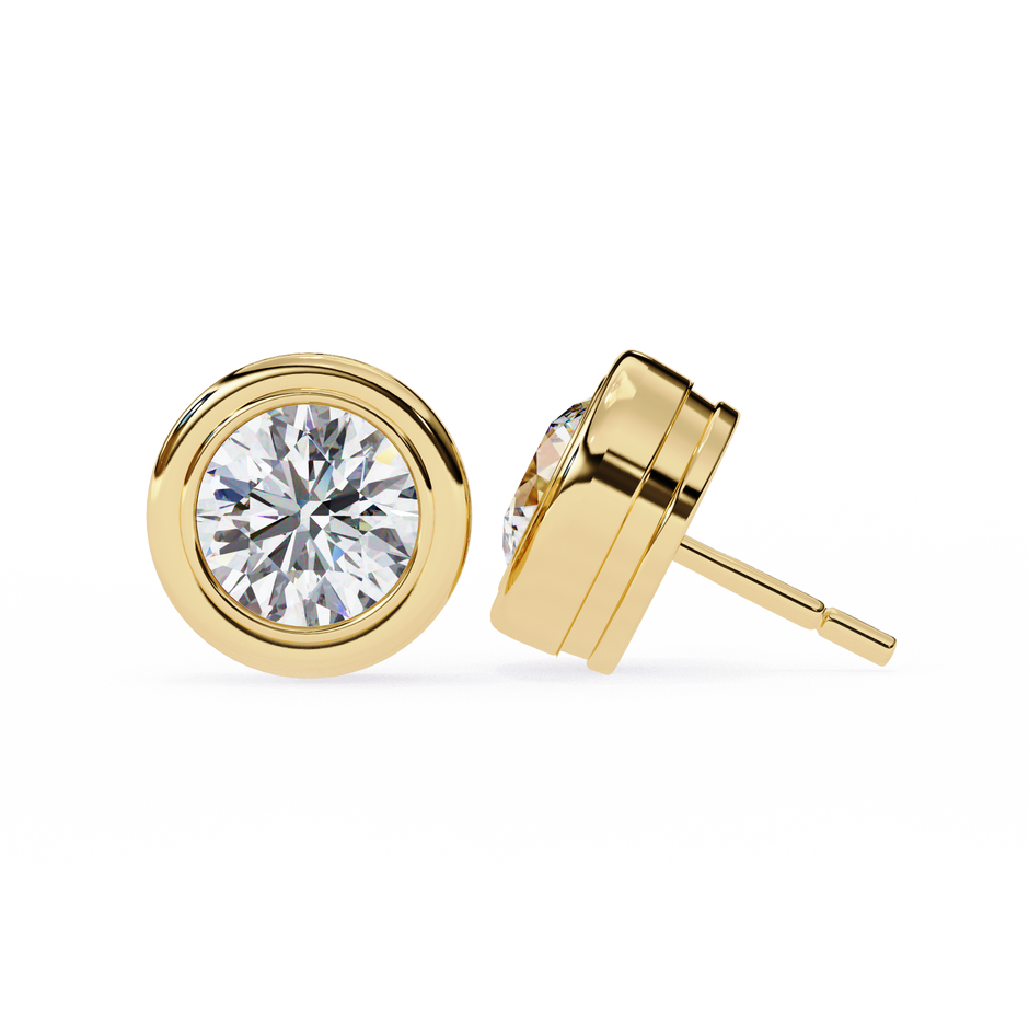 Imperial Grande Diamond Stud Earrings — 10k–18k Gold