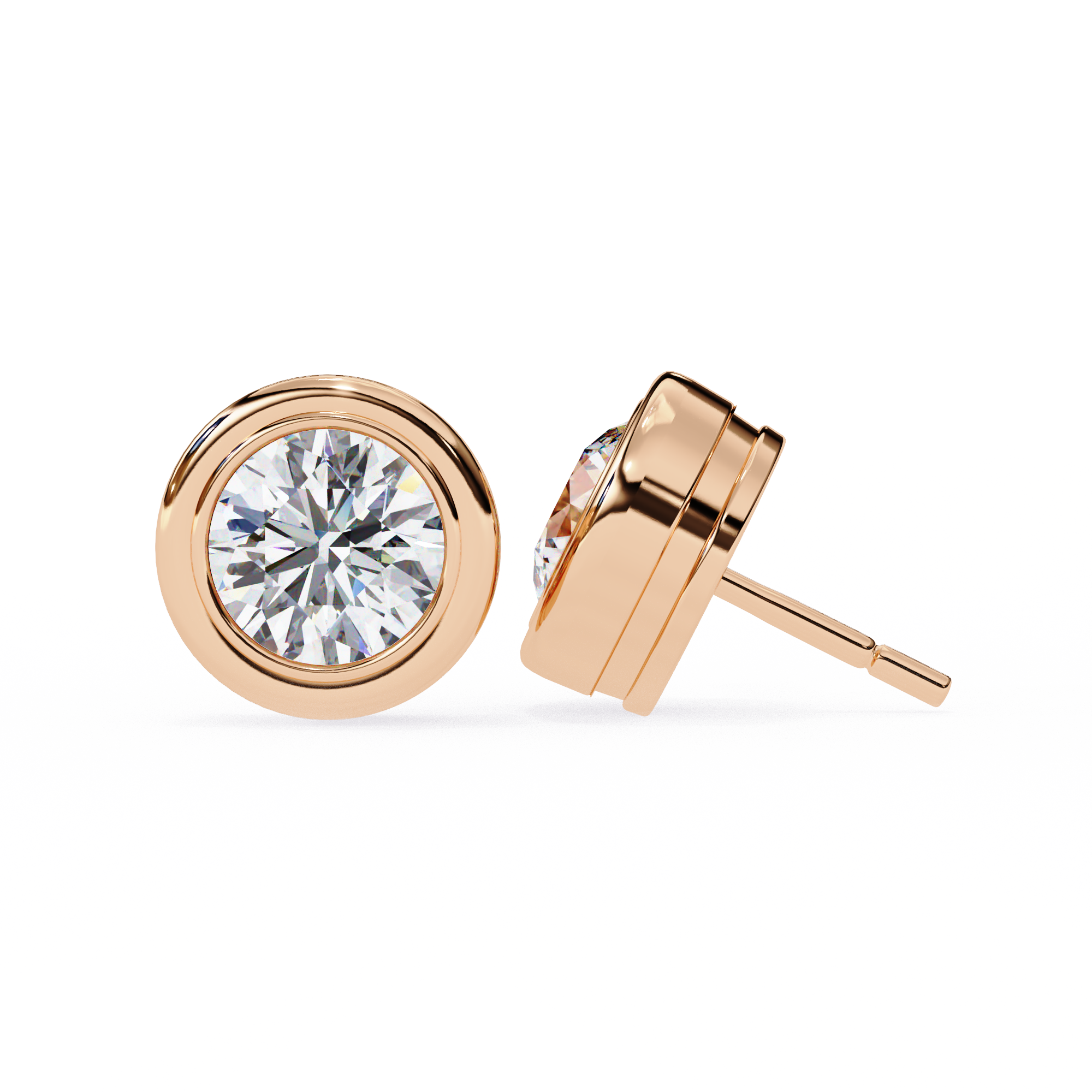 Imperial Grande Diamond Stud Earrings — 10k–18k Gold
